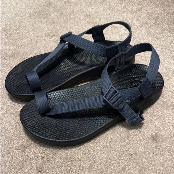 Chaco Blue and Black Adventure Sandals - Picture 3 of 6